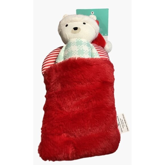 Pillowfort Polar Bear Mini Plush With Red Sleeping Bag Stuffed Animal - Picture 2 of 4